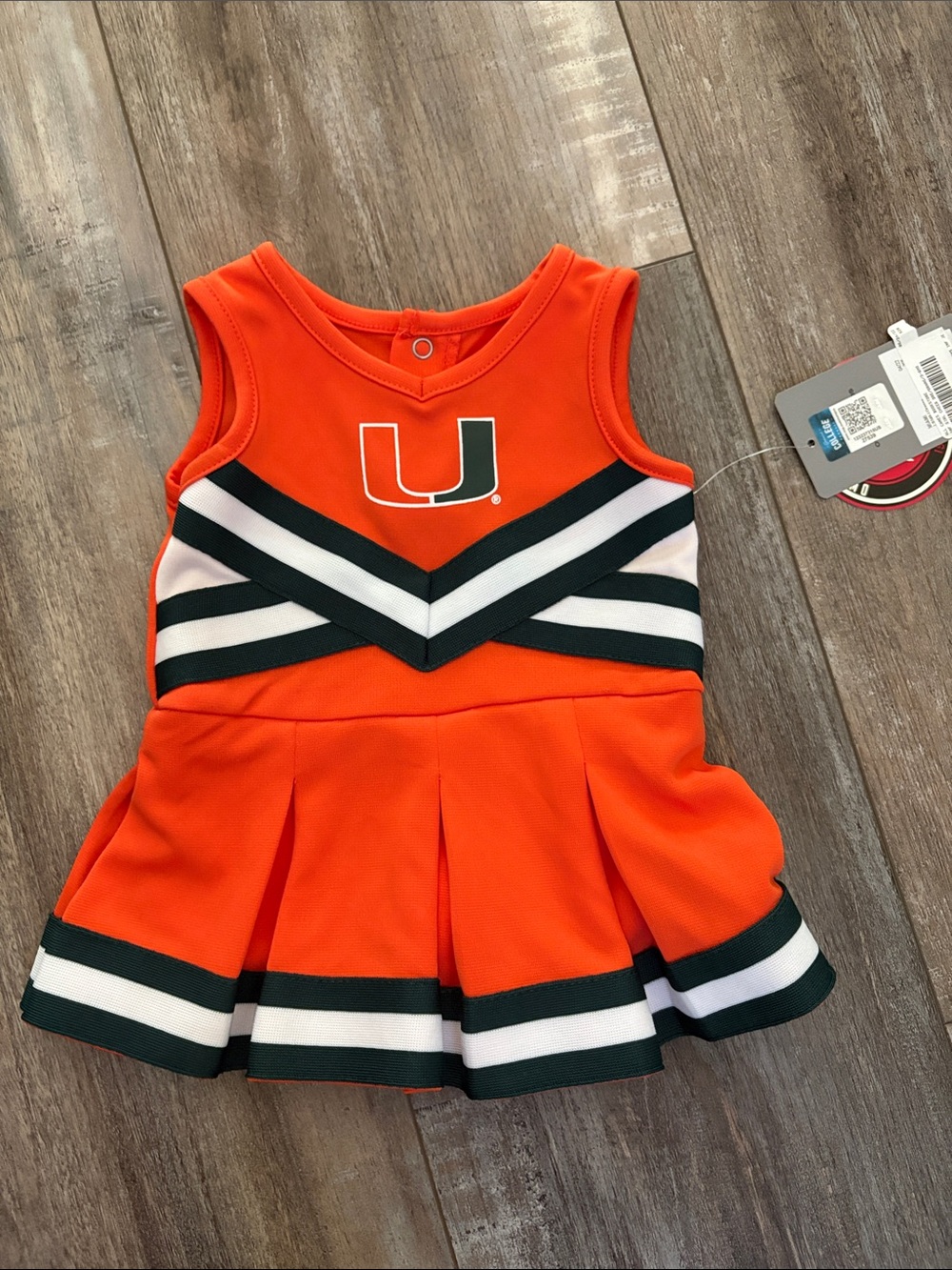 University of Miami Colosseum Infant Cheer Dress 3-6 months NEW